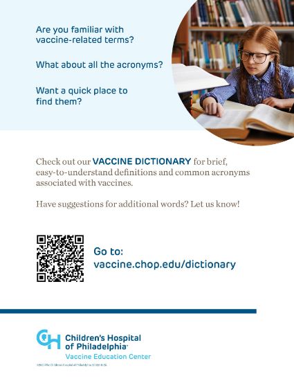 Picture of Vaccine Dictionary flyer