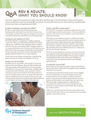 Picture of RSV and adults Q&A